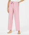 Charter Club Stripe-Print Woven Soft Cotton Pajama Pants Pink Small